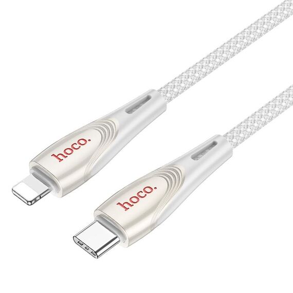 hoco U133 Cavo dati di ricarica rapida PD intrecciato da tipo C / USB-C a 8 pin, lunghezza: 1,2 m (grigio)