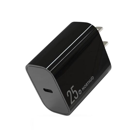 NORTHJO NOPD2501 PD 25W USB-C / Type-C Caricatore rapido a porta singola, tipo di spina: spina americana (nera)