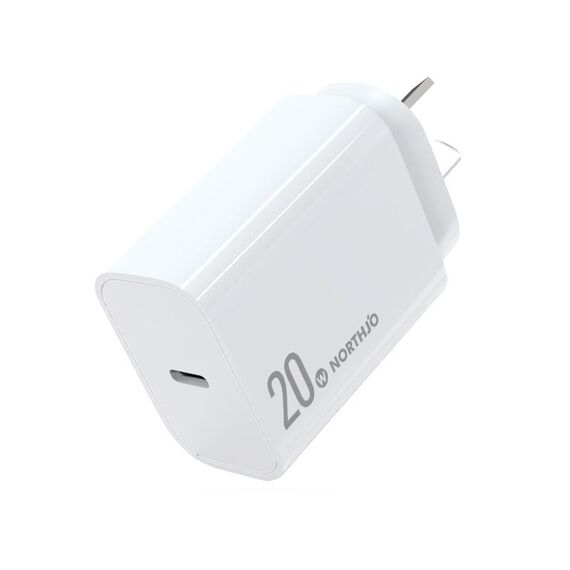 NORTHJO NOPD2001 PD 20W USB-C / Type-C Caricatore rapido a porta singola, tipo di spina: spina AU (bianca)