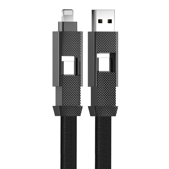 ENKAY ENK-CB134 4-in-1 60W USB-A / Tipo-C a 8 pin / Tipo-C Cavo dati di ricarica rapida magnetico intrecciato in nylon, lunghezza cavo: 0,15 m