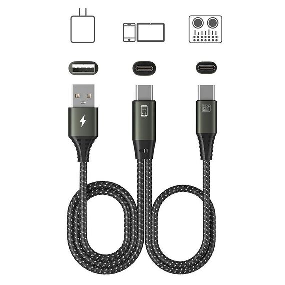 T29 Tipo-C/USB-C A Tipo-C/USB-C+USB Live OTG Cavo per scheda audio Ricarica per telefono cellulare Cavo dati per registrazione audio