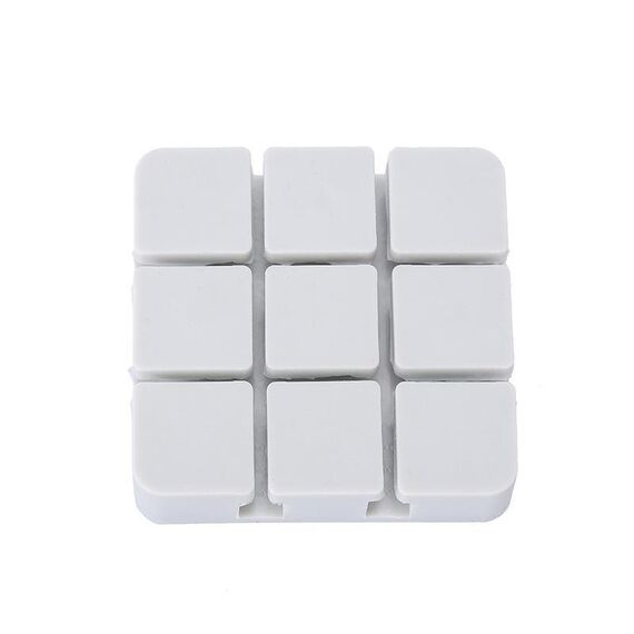 Clip per cavo da scrivania, parete, supporto per cavo di ricarica USB, organizzatore, avvolgicavo (grigio)