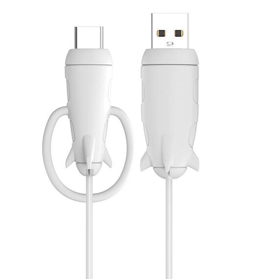 Protezione linea dati per iPhone Protezione avvolgicavo per caricabatterie USB tipo C, specifiche: fascia piccola per testa + testa USB bianca