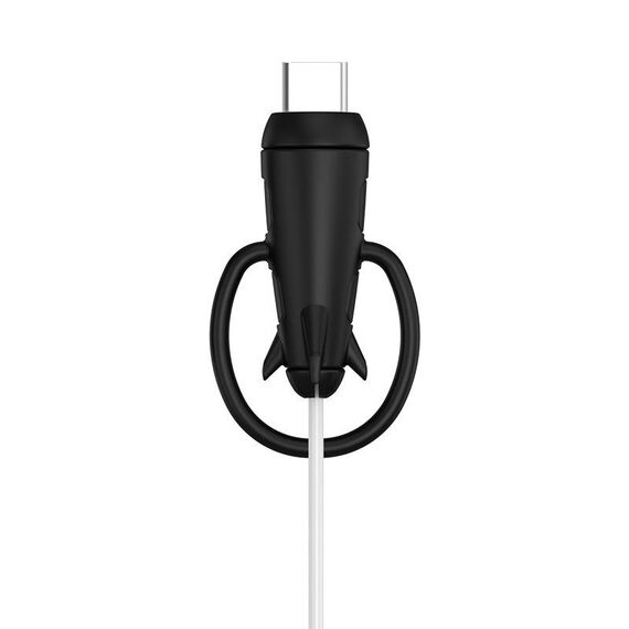 Protezione linea dati per protezione avvolgicavo cavo caricabatterie USB tipo C per iPhone, specifiche: fascia singola nera