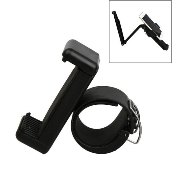 Supporto per clip per telefono cellulare per monopiede per selfie GoPro e SJCAM e Xiaoyi, diametro della porta per clip di scavo: 2,6 cm-3 cm