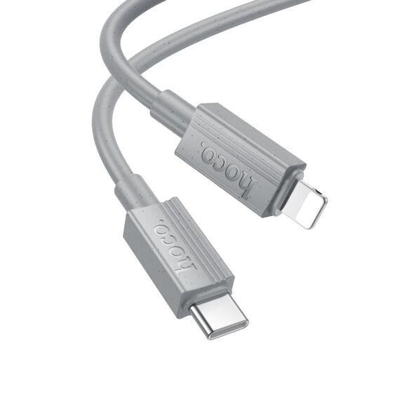 Cavo dati di ricarica USB-C/Type-C a 8 pin Favor PD hoco X107, lunghezza: 1 m (grigio)