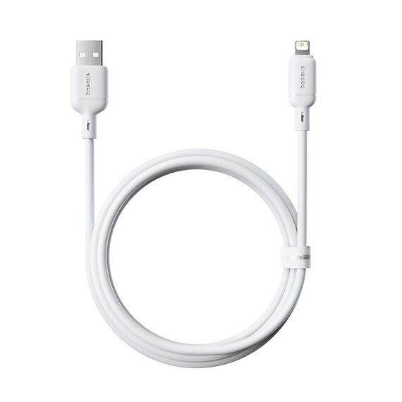 Cavo di ricarica rapida Baseus Silky Series 1m 2.4A USB a 8 pin (bianco)