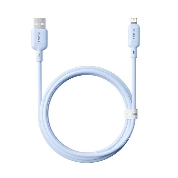 Cavo di ricarica rapida Baseus Silky Series 1m 2.4A USB a 8 pin (blu)