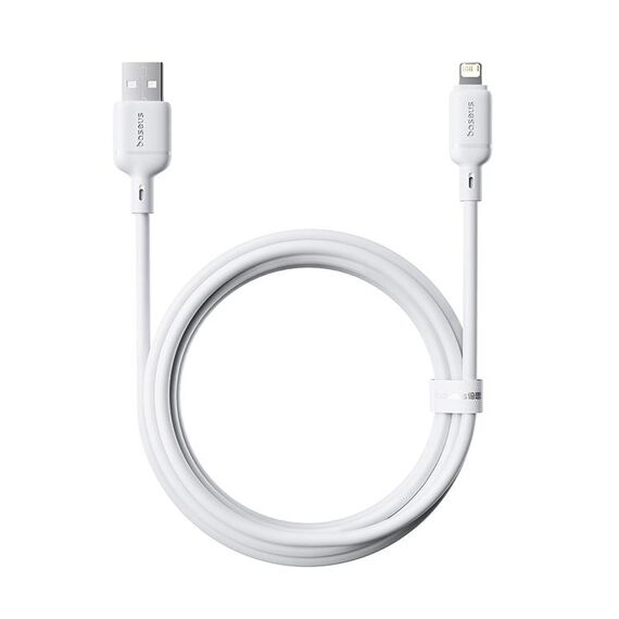 Cavo di ricarica rapida Baseus Silky Series 2m 2.4A USB a 8 pin (bianco)