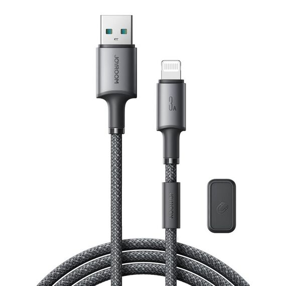 Cavo dati di ricarica rapida JOYROOM S-A50 3A 480Mbps, cavo USB-A a 8 pin, lunghezza: 1,2 m (grigio scuro)