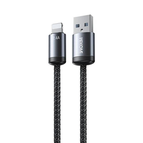 Cavo dati di ricarica rapida WK WDC-32i Raython Gen2 1m 2.4A USB a 8 pin (nero)