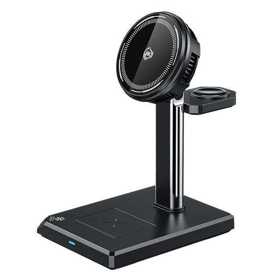 WK WP-U176 15W 4 in 1 Supporto di ricarica wireless con raffreddamento magnetico (nero)