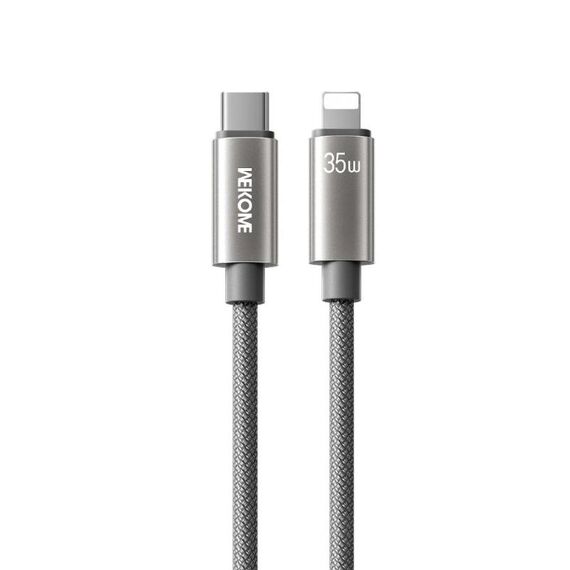 Cavo dati di ricarica rapida WK WDC-65 PD35W da tipo C a 8 pin, lunghezza: 1,2 m (grigio)