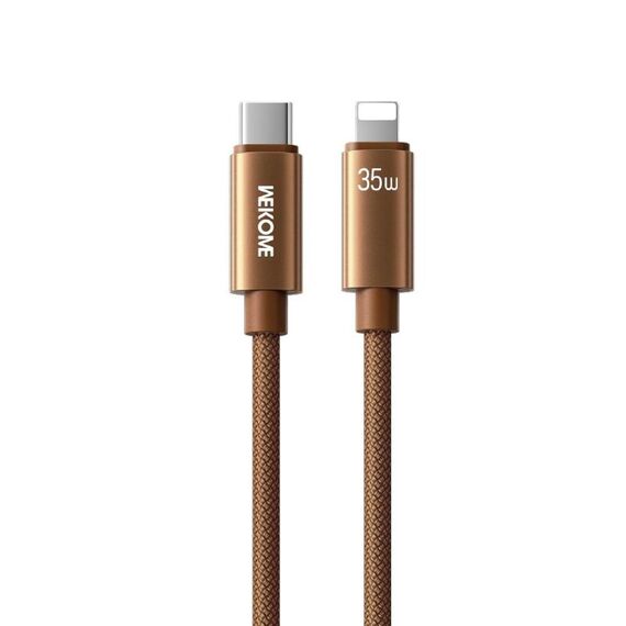 Cavo dati di ricarica rapida WK WDC-65 PD35W da tipo C a 8 pin, lunghezza: 1,2 m (marrone)