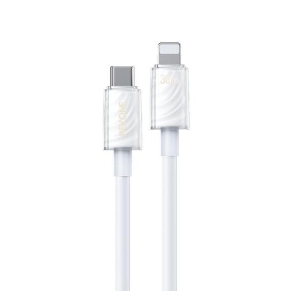 Cavo dati di ricarica rapida WK WDC-73 PD30W da tipo C a 8 pin, lunghezza: 1,2 m (bianco)