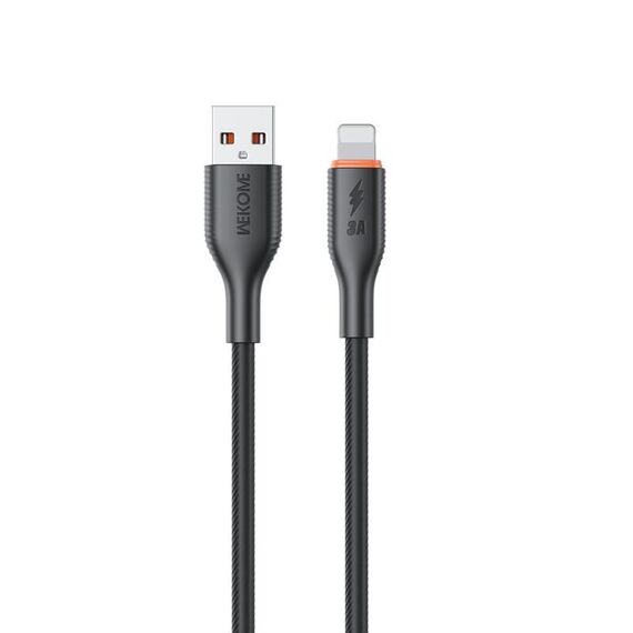 Cavo dati in silicone WK WDC-91i da 12 W USB a 8 pin, lunghezza: 1,2 m (nero)