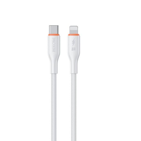 Cavo dati in silicone WK WDC-92 PD27W da tipo C a 8 pin, lunghezza: 1,2 m (bianco)