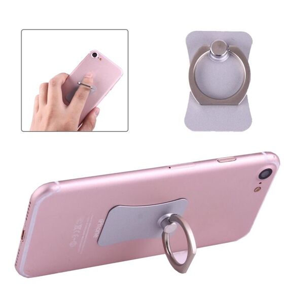 Supporto universale per telefono con anello di rotazione a 360 gradi, Supporto universale per telefono con anello di rotazione di 360 gradi (argento)