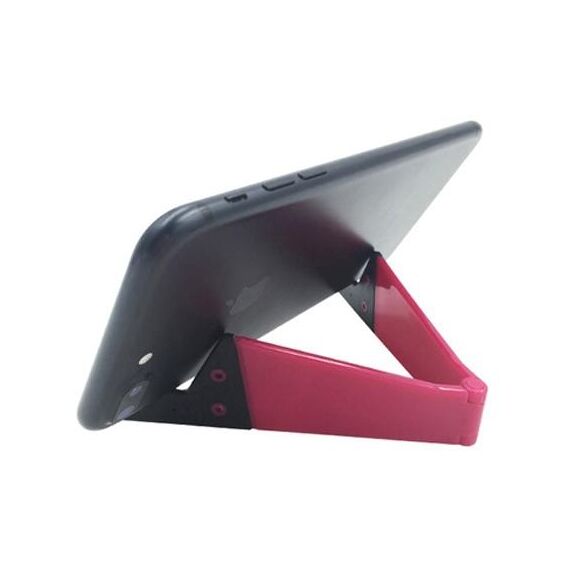 Supporto universale per tablet e telefono cellulare a forma di V (rosa rosso)