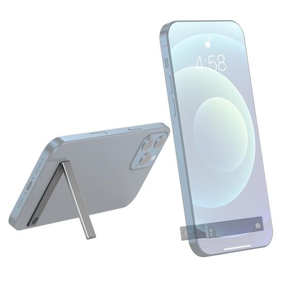 R-JUST SJ07 Supporto per telefono cellulare portatile pieghevole magnetico a forma lineare in lega di alluminio