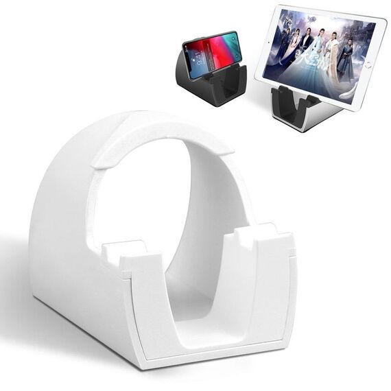 Versione in plastica Telefoni cellulari universali Staffa desktop per tablet PC Staffa live (bianca)