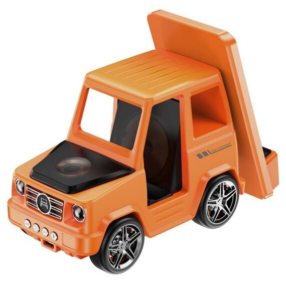 G63 Bluetooth Speaker Clock Atmosphere Light 6-in-1 Car Shape 15W Caricabatterie da tavolo wireless (arancione)