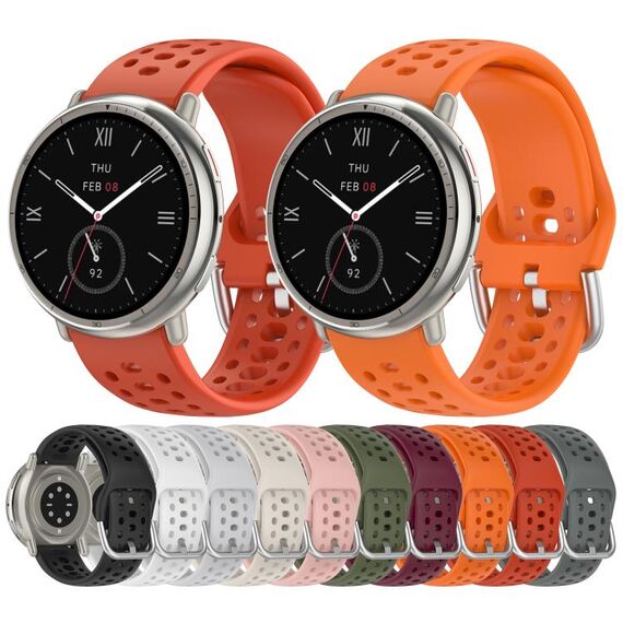 Cinturino sportivo in silicone per Amazfit Active 2 Holes Style 22mm grigio siderale SYA002855901I 6922654257322