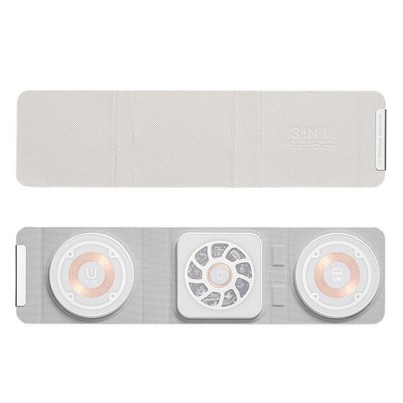 Caricabatterie wireless pieghevole Magsafe 3 in 1, ricarica wireless veloce portatile (bianco)