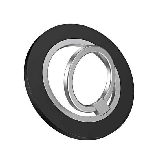 Supporto ad anello magnetico satinato per telefono Magsafe (nero)