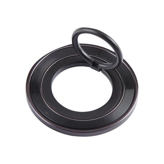 Supporto per cellulare in metallo con anello rotante (nero)
