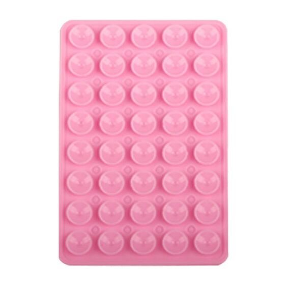 Adesivi posteriori a ventosa bifacciali in silicone per telefono cellulare 40 pezzi (rosa)