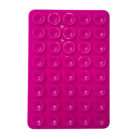 Adesivi posteriori a ventosa bifacciali in silicone per telefono cellulare, 40 pezzi (rosso rosa)