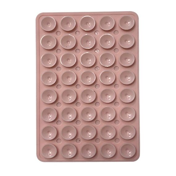 Adesivi posteriori a ventosa bifacciali in silicone per telefono cellulare, 40 pezzi (rosa chiaro)