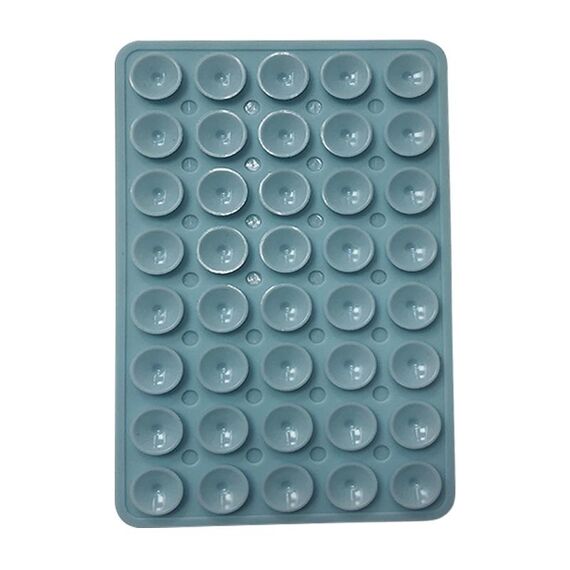 Adesivi posteriori a ventosa bifacciali in silicone per telefono cellulare, 40 pezzi (azzurro chiaro)