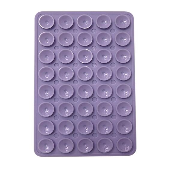 Adesivi posteriori a ventosa bifacciali in silicone per telefono cellulare, 40 pezzi (viola chiaro)