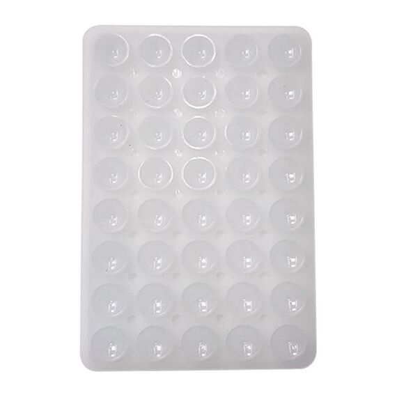 Adesivi posteriori a ventosa bifacciali in silicone per telefono cellulare 40 pezzi (trasparenti)