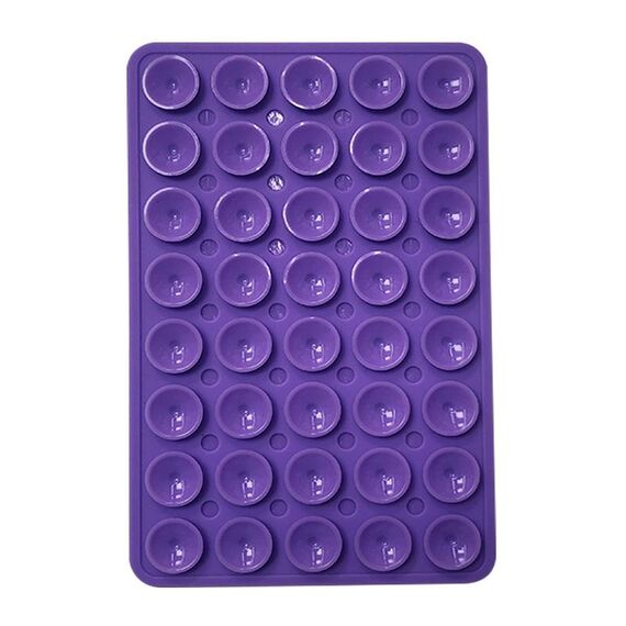 Adesivi posteriori a ventosa bifacciali in silicone per telefono cellulare 40 pezzi (viola)