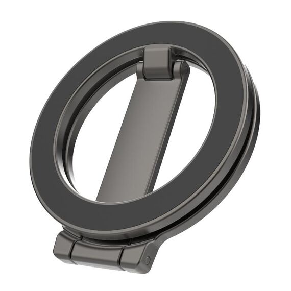 Supporto per telefono ad anello pieghevole magnetico MagSafe a doppia faccia a forma di Z (nero)