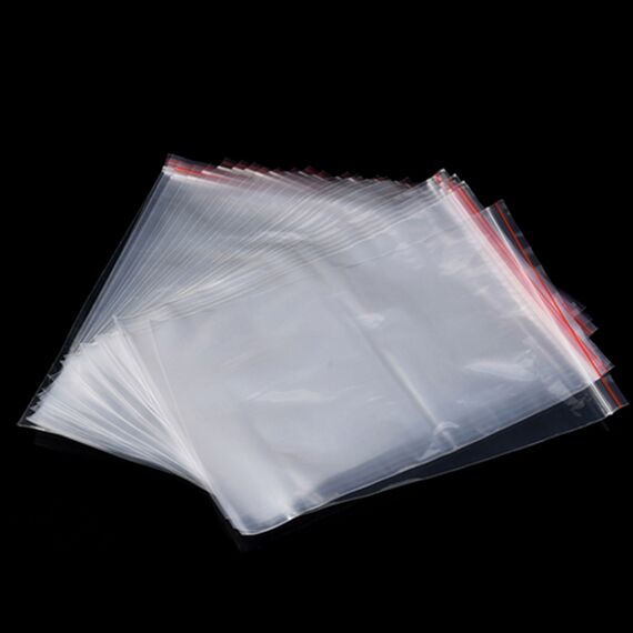 100 sacchetti trasparenti con zip auto-sigillanti PE 16cm x 24cm personalizzabili HC4186 6922438610863