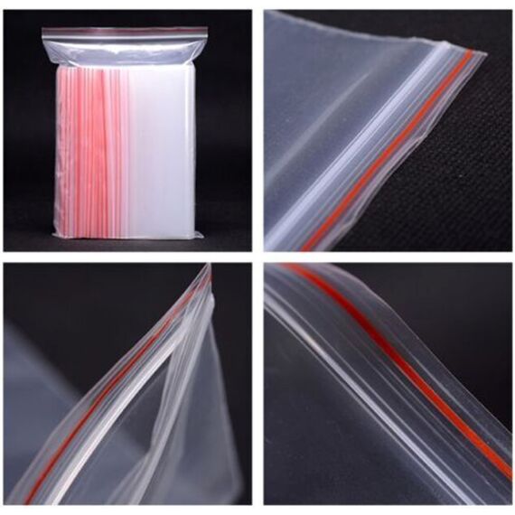 100 sacchetti trasparenti con zip auto-sigillanti PE 16cm x 24cm personalizzabili HC4186 6922438610863