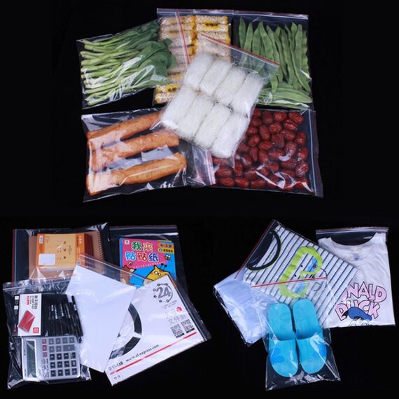 100 sacchetti trasparenti con zip auto-sigillanti PE 18cm x 26cm personalizzabili HC4187 6922441306210