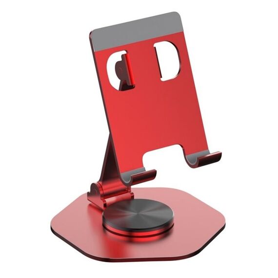 YY-020 Staffa per telefono tablet pieghevole in lega di alluminio con rotazione di 360 gradi (rossa)