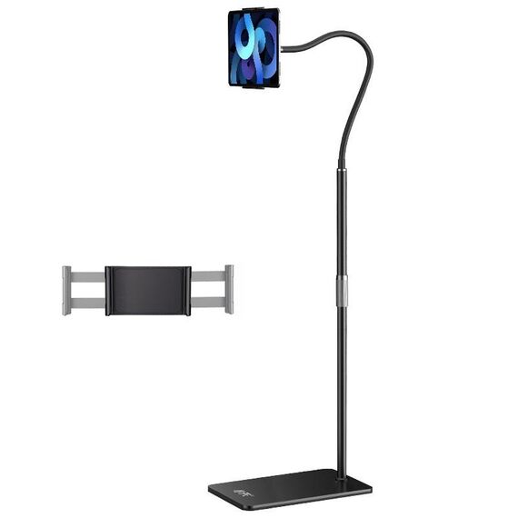 SSKY L6 Comodino Divano Live Landing Phone Tablet Staffa per Computer, Stile: Base Versione Telescopica Pesante (Nero)