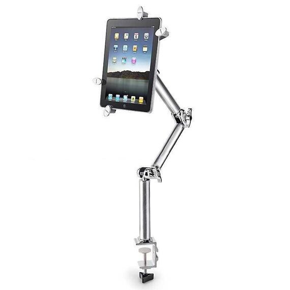 TB-03 in lega di alluminio Tablet PC Stand Pigre Lazy Bedside Desktop Pieghevole fotocamera Microfono Microfono (Argento)