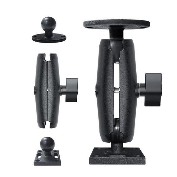 Staffa per macchine agricole in lega di alluminio per tablet PC con supporto per monitor KZ06J, stile: ellisse + collegamento + quadrato centrale