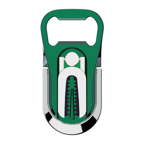 Supporto per telefono multifunzione per presa d'aria per auto Supporto per telefono con anello per dito Apribottiglie (verde)