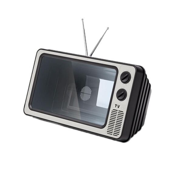 Retro TV Schermo del telefono cellulare Amplificatore video Supporto per telefono cellulare (grigio)