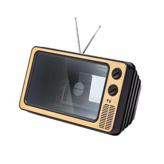 Retro TV Schermo del telefono cellulare Amplificatore video Supporto per telefono cellulare (oro rosa)