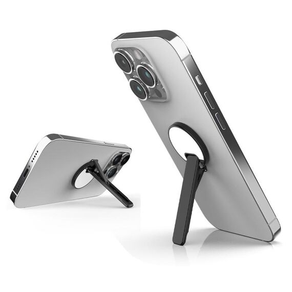 Staffa per telefono cellulare in lega di alluminio Staffa per specchio lecca-lecca rotante ultrasottile (nero)