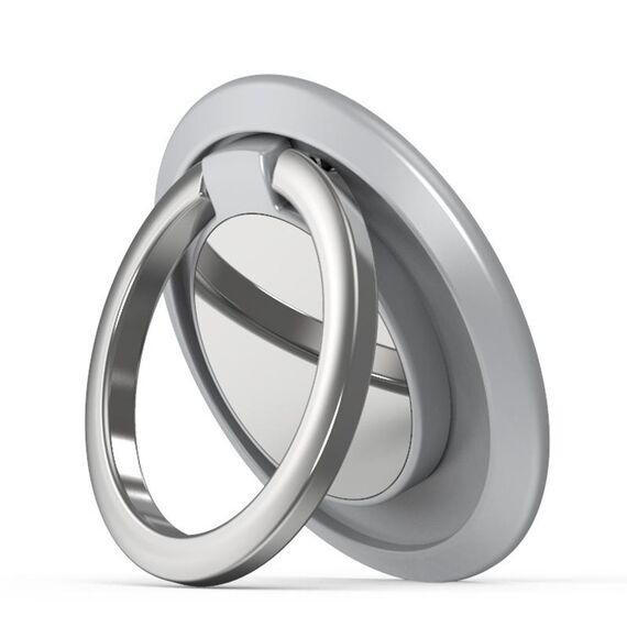 Supporto per telefono cellulare con fibbia ad anello in metallo magnetico da 5 pezzi (argento)